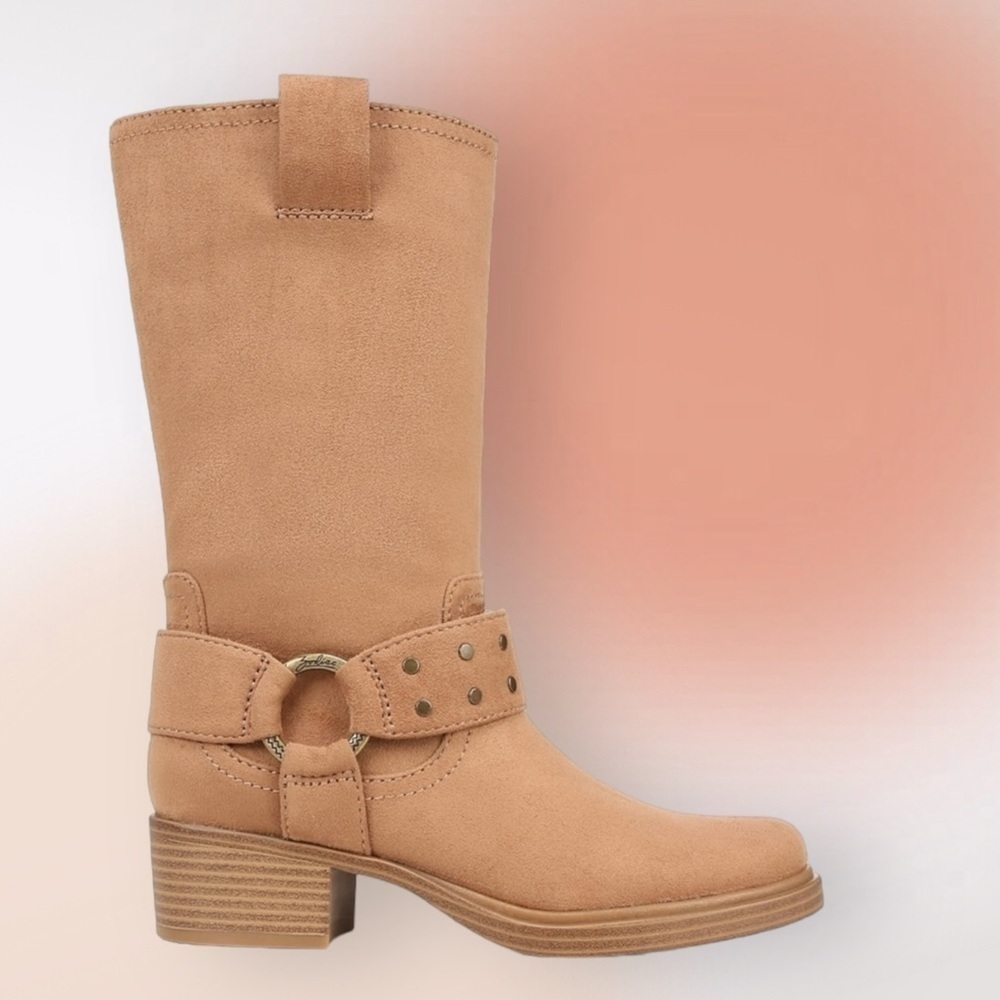 Zodiac Jolie Moto Boot Latte Tan Size 8M New With Tags
